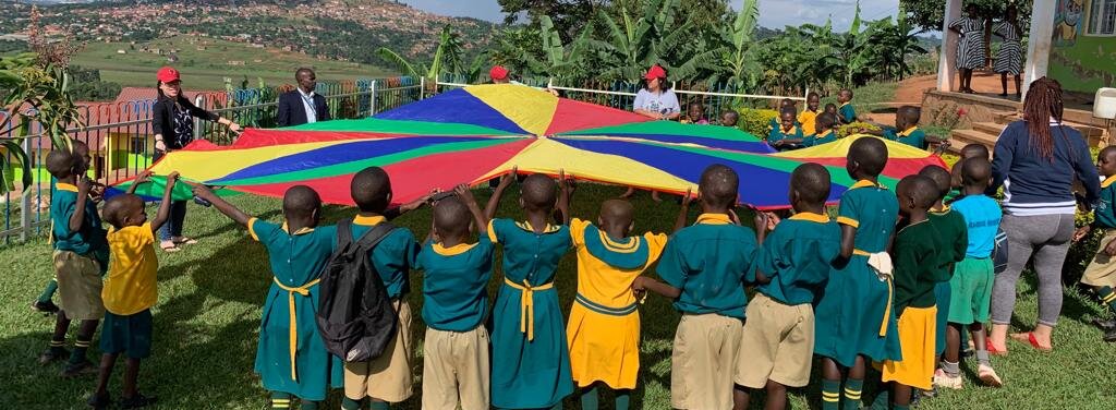 Kampala, Uganda CPC kids and donors playing