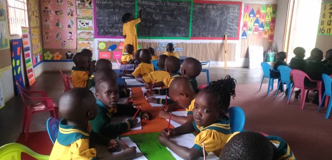Staff teaching students