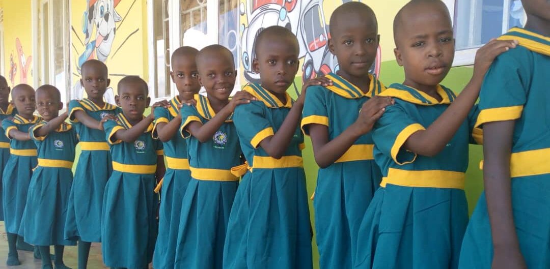 Kampala, Uganda CPC students standing in line