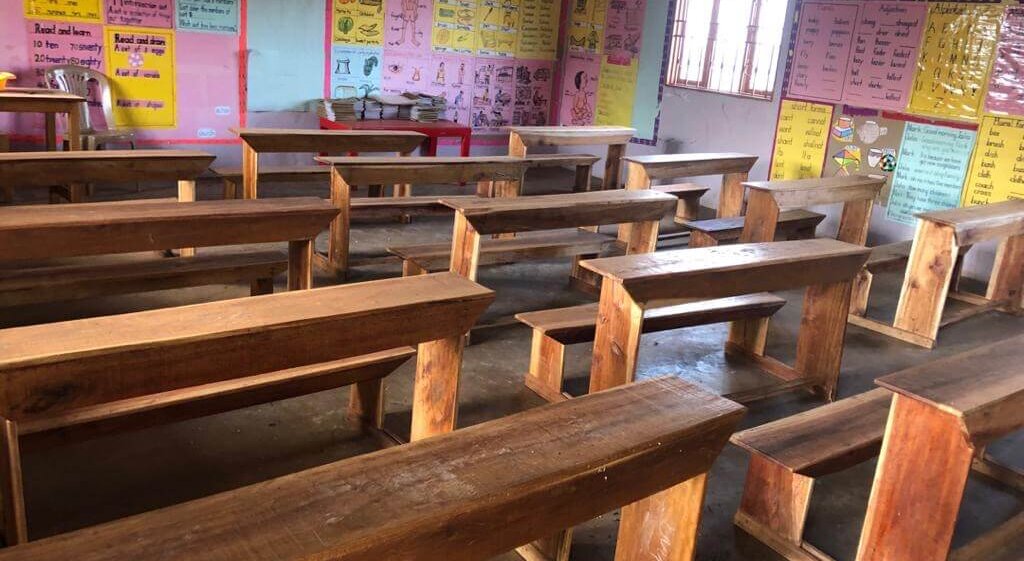Desks donated by Uganda Rotary Club