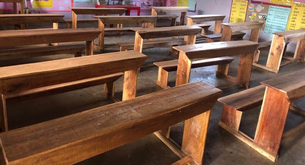 Desks donated by Uganda Rotary Club