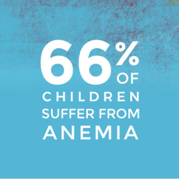 66% of children suffer from anemia